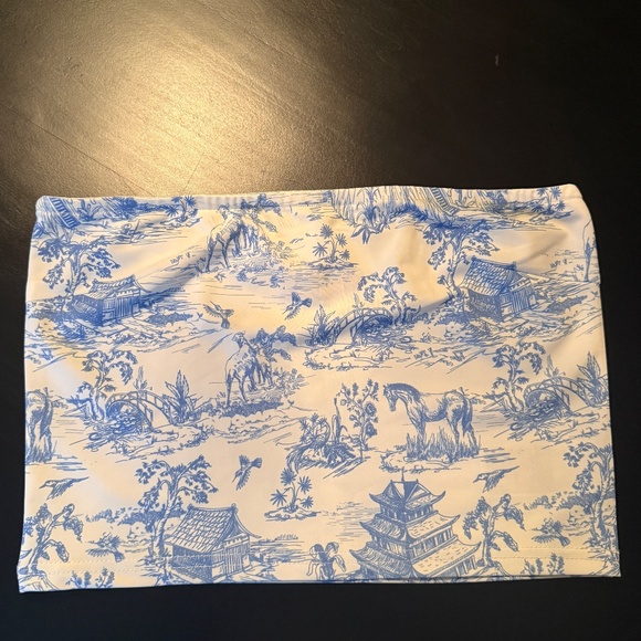 Blue and White Tube Top - Picture 1 of 2